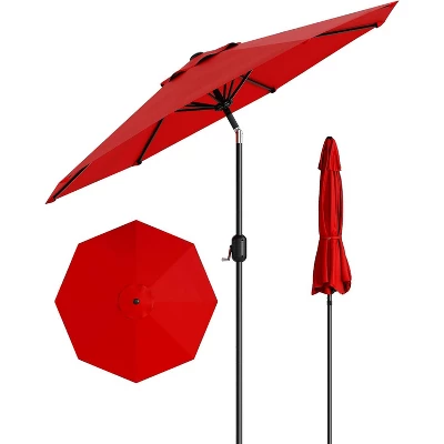 10FT Outdoor Patio Umbrella Portable Sun Shade With Push Button Tilt And Crank 8 10FT Outdoor Patio Umbrella Portable Sun Shade With Push Button Tilt And Crank - Image 6