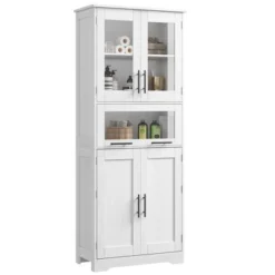 Pantry Cabinet, Tall Bathroom Storage Cabinet With Glass Doors And Adjustable Shelf 18 Pantry Cabinet, Tall Bathroom Storage Cabinet With Glass Doors And Adjustable Shelf -House Beautiful GUEST 44c1f4ed 559c 4554 86d7 3c829a2c2be9