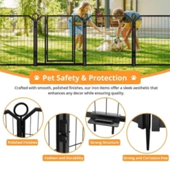 Dog Playpen For Yard, 24/32/40 Inch Metal Dog Fence 8/12/16 Panels For Large/Medium/Small Dogs Indoor & Outdoor 16 Dog Playpen For Yard, 24/32/40 Inch Metal Dog Fence 8/12/16 Panels For Large/Medium/Small Dogs Indoor & Outdoor -House Beautiful GUEST 44ed13a8 6ab5 4b4c b93e a18aeb1a5c7c