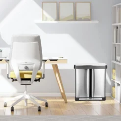 Trash Can, 2 X 8 Gal Dual Garbage Can & Recycle Bin, 2 Compartments -House Beautiful GUEST 450f84bc dd6e 4638 bf6e fe56d9f9e3bb