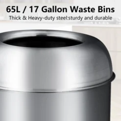 17 Gal / 65L Open Top Trash Can Commercial Grade Heavy Duty Tall Commercial Trash Can -House Beautiful GUEST 458e30cd 45f3 4b68 bd9c 6360bfcd79e0