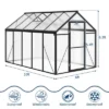 6x10FT Walk In Polycarbonate Greenhouses With Enhanced Aluminum Frame And Roof Vent For Outdoors And Seasons Garden Planting 2 6x10FT Walk In Polycarbonate Greenhouses With Enhanced Aluminum Frame And Roof Vent For Outdoors And Seasons Garden Planting -House Beautiful GUEST 46ba60da 57c5 41e8 a6c0 6d8785de2ead