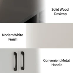 42.5" Sideboard Buffet Cabinet With Storage, Wooden Kitchen Storage Cabinet With Adjustable Shelf, Modern Coffee Bar Buffet Table -House Beautiful GUEST 46f791eb 07fd 4c6e 9dce ad4d535c165a