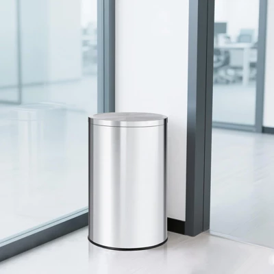 13/18.5 Gallon Stainless Steel Trash Can With Lid, 50/70 Liter Swing Top Garbage Can 8 13/18.5 Gallon Stainless Steel Trash Can With Lid, 50/70 Liter Swing Top Garbage Can - Image 6