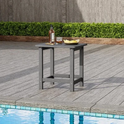 Outdoor HDPE Square Side Table - Adirondack Style Patio End Table For Pool, Beach - Weather Resistant & Easy Setup 12 Outdoor HDPE Square Side Table - Adirondack Style Patio End Table For Pool, Beach - Weather Resistant & Easy Setup - Image 10