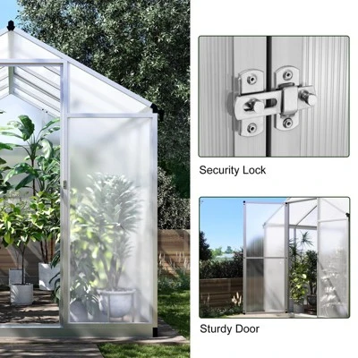 Walk-in Greenhouse Doors And Roof Windows Vent, Large Sun House For Garden Backyard Plant Garden Hot House 6 Walk-in Greenhouse Doors And Roof Windows Vent, Large Sun House For Garden Backyard Plant Garden Hot House - Image 4