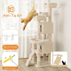 Cat Tree, Tall Cat Tower Condo For Indoor Large Cats, Cat House Furniture -House Beautiful GUEST 4a6cc71f 9d82 482c 9ac1 7729608a21e1