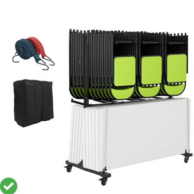 Folding Chair Rack 84 Chair Capacity Black Modern Style Heavy Duty Metal Adjustable Height Locking Wheels Cover Included 3 Folding Chair Rack 84 Chair Capacity Black Modern Style Heavy Duty Metal Adjustable Height Locking Wheels Cover Included