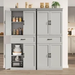 Pantry Cabinet,70" Tall Kitchen Pantry Cabinet With 2 Doors And 3 Adjustable Shelves, Freestanding Modern Storage Cupboard -House Beautiful GUEST 4aa47330 96f7 4cd5 8dfd f6a001a2f78e