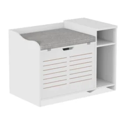 Cat Litter Box Enclosure With Top Opening & Cushion, Wooden Cat Washroom Furniture With Storage – 23" L X 19" W X 16" H, Grey 21 Cat Litter Box Enclosure With Top Opening & Cushion, Wooden Cat Washroom Furniture With Storage – 23" L X 19" W X 16" H, Grey -House Beautiful GUEST 4b526c0f e822 4e83 a6d8 657f2bb52aed