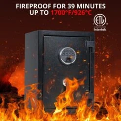Fireproof 2.0 Cub Safe With Waterproof Bag, Digital Keypad Lock Box With Inner Lock & Adjustable Shelf For Home Office -House Beautiful GUEST 4bce9409 5c6c 4716 a21a 5c48298bd658