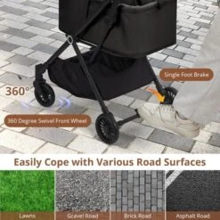 Foldable 4-Wheel Pet Stroller For Dogs & Cats - Lightweight Travel Carrier For Small To Medium Pets, 360° Swivel Front Wheels, Foot Brake 13 Foldable 4-Wheel Pet Stroller For Dogs & Cats - Lightweight Travel Carrier For Small To Medium Pets, 360° Swivel Front Wheels, Foot Brake -House Beautiful GUEST 4d0efc9e c099 45e9 bb32 f8adab62d4ee
