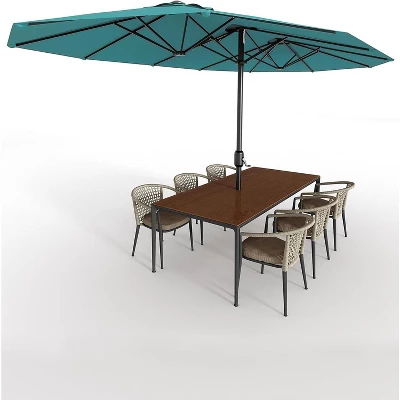13FT Umbrella Outdoor Patio,Double-Sided Rectangle Umbrella Oversized Shade For 2-6 People 11 13FT Umbrella Outdoor Patio,Double-Sided Rectangle Umbrella Oversized Shade For 2-6 People - Image 9