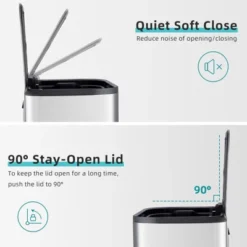 Small Trash Can With Lid, 3.2 Gallon Stainless Steel Garbage Can, Rectangular Step On Waste Bin With Foot Pedal & Inner Bucket 14 Small Trash Can With Lid, 3.2 Gallon Stainless Steel Garbage Can, Rectangular Step On Waste Bin With Foot Pedal & Inner Bucket -House Beautiful GUEST 4e21ab03 e7b3 4b3c 9af1 179be811b284