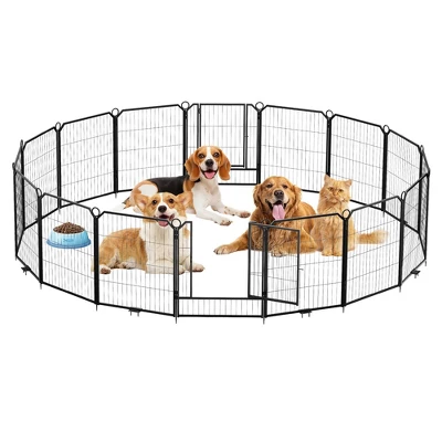 Dog Playpen For Yard, 24/32/40 Inch Metal Dog Fence 8/12/16 Panels For Large/Medium/Small Dogs Indoor & Outdoor 11 Dog Playpen For Yard, 24/32/40 Inch Metal Dog Fence 8/12/16 Panels For Large/Medium/Small Dogs Indoor & Outdoor - Image 9