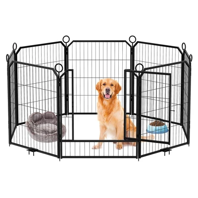 Dog Playpen For Yard, 24/32/40 Inch Metal Dog Fence 8/12/16 Panels For Large/Medium/Small Dogs Indoor & Outdoor 14 Dog Playpen For Yard, 24/32/40 Inch Metal Dog Fence 8/12/16 Panels For Large/Medium/Small Dogs Indoor & Outdoor - Image 12