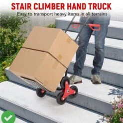 Stair Climbing Hand Truck 330 Lbs Heavy-Duty Stair Climber Dolly W/ Telescoping Handle Portable Folding Stair Climber Trolley Cart -House Beautiful GUEST 51883a66 ebb4 473e 94d6 5223ad4260df