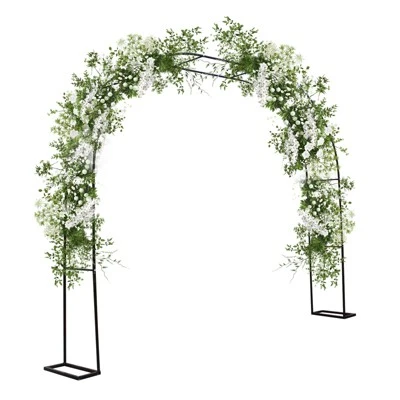 9.8ft X7.2ft Garden Arch Arbor, Garden Trellis For Climbing Plants Metal Pergola Arbor Wedding Arches 9 9.8ft X7.2ft Garden Arch Arbor, Garden Trellis For Climbing Plants Metal Pergola Arbor Wedding Arches - Image 7