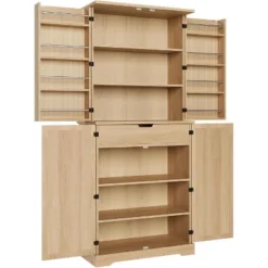 Jojoka 72''Kitchen Pantry Cabinet With Adjustable Shelves,Tall Storage Cabinet With 4 Doors And 1 Drawer For Kitchen,Light Oak -House Beautiful GUEST 52a0420e c1ed 4ba8 a35c 67adbfa658a1