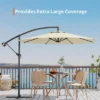 10FT Patio Umbrella,Cantilever Umbrella With Easy Lift & Tilt Adjustment,8 Ribs Sun Umbrella For Backyard -House Beautiful GUEST 5448f6c3 b1a4 4a7c b31a f2043fb424aa
