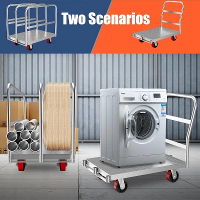 Heavy Duty Steel Panel Cart Dolly – 2000 Lbs Capacity Drywall Dolly & Lumber Truck Cart With 3 Side Handrails, 36" L X 24" W X 33" H 8 Heavy Duty Steel Panel Cart Dolly – 2000 Lbs Capacity Drywall Dolly & Lumber Truck Cart With 3 Side Handrails, 36" L X 24" W X 33" H - Image 6