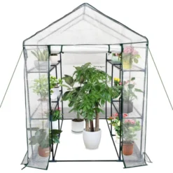 Walk-in Greenhouse With Roll-Up Zipper Door 57 X 57 X 76 Portable 3-Tier 6-Shelf Steel Frame Greenhouse For Indoor Outdoor Garden Patio, Green 18 Walk-in Greenhouse With Roll-Up Zipper Door 57 X 57 X 76 Portable 3-Tier 6-Shelf Steel Frame Greenhouse For Indoor Outdoor Garden Patio, Green -House Beautiful GUEST 54873394 c9ba 46ef 8aaa 21c3addfdac5