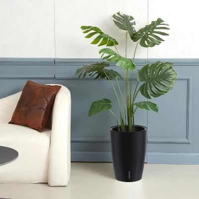 16/22" Tall Round Planter Set Of 2, Self Watering Pots For Indoor Plants, Large Flower Pot Outdoor With Built-in Drainage And A Water 4 16/22" Tall Round Planter Set Of 2, Self Watering Pots For Indoor Plants, Large Flower Pot Outdoor With Built-in Drainage And A Water - Image 2