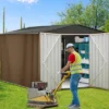 8x8 FT Outdoor Storage Shed,Utility Metal Tool Storage With Lockable Doors And Updated Frame Structure, Large Garden Shed For Backyard 1 8x8 FT Outdoor Storage Shed,Utility Metal Tool Storage With Lockable Doors And Updated Frame Structure, Large Garden Shed For Backyard -House Beautiful GUEST 56bf261c d056 48a1 833d 333bd0533069