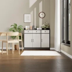 42.5" Sideboard Buffet Cabinet With Storage, Wooden Kitchen Storage Cabinet With Adjustable Shelf, Modern Coffee Bar Buffet Table -House Beautiful GUEST 57957f55 9a89 4b29 a808 9bc13f2cfc90