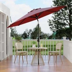 Jojoka 10FT Patio Umbrella With 8 Sturdy Ribs,Table Umbrella With Push Button Tilt And Crank 23 Jojoka 10FT Patio Umbrella With 8 Sturdy Ribs,Table Umbrella With Push Button Tilt And Crank -House Beautiful GUEST 579f1fa2 f79e 4547 9c26 648b4bb76f00