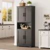 Pantry Cabinet,70" Tall Kitchen Pantry Cabinet With Doors And Adjustable Shelves, Freestanding Cupboard, Tall Storage Cabinet For Bathroom -House Beautiful GUEST 586c8f15 1b95 4a23 bc65 495038693403 1