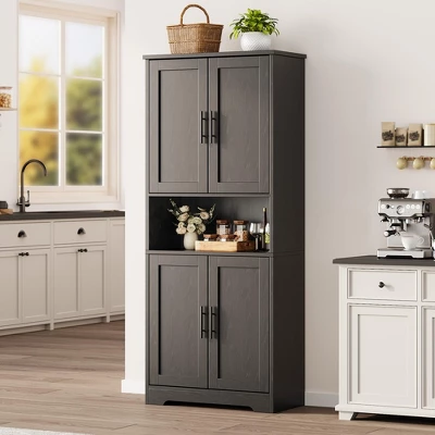 Pantry Cabinet,70" Tall Kitchen Pantry Cabinet With Doors And Adjustable Shelves, Freestanding Cupboard, Tall Storage Cabinet For Bathroom 3 Pantry Cabinet,70" Tall Kitchen Pantry Cabinet With Doors And Adjustable Shelves, Freestanding Cupboard, Tall Storage Cabinet For Bathroom