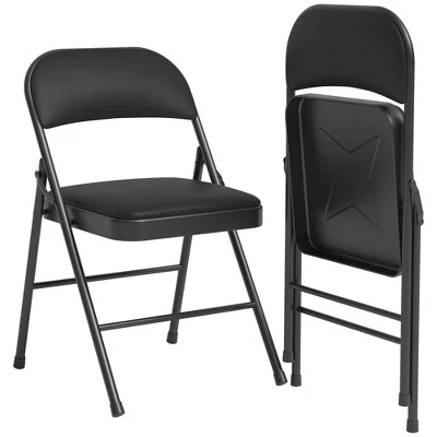 2 Pack Folding Chairs With Padded Cushions, Padded Foldable Chair Hold Up To 350 Pounds, Portable Black Folding Chair 11 2 Pack Folding Chairs With Padded Cushions, Padded Foldable Chair Hold Up To 350 Pounds, Portable Black Folding Chair - Image 9