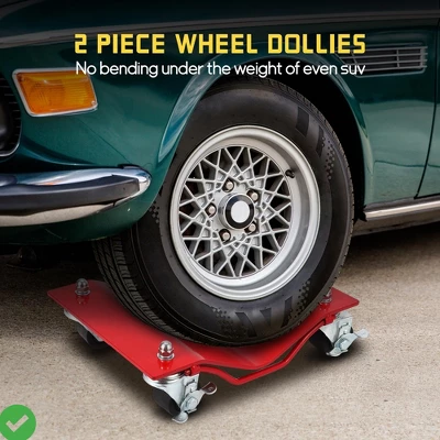 Car Dolly Set Of 2 5000 LBS Capacity Wheel Dolly Heavy Duty Vehicle Dolly For Moving Car W/2.5 Inch Nylon Wheels Bolts Resist 8 Car Dolly Set Of 2 5000 LBS Capacity Wheel Dolly Heavy Duty Vehicle Dolly For Moving Car W/2.5 Inch Nylon Wheels Bolts Resist - Image 6
