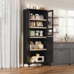 Storage Cabinet, Kitchen Pantry Cabinet 5 Tier Bathroom Cabinet With 4 Doors Adjustable Shelves For Kitchen 14 Storage Cabinet, Kitchen Pantry Cabinet 5 Tier Bathroom Cabinet With 4 Doors Adjustable Shelves For Kitchen -House Beautiful GUEST 59a1498b bb6e 4d71 bf52 7162f5c2176a