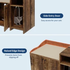 Modern Cat Litter Box Enclosure Furniture - Hidden Cabinet W/Storage, Dog-Proof Design & Double Doors, 33.9" Wooden End Table/Washroom 13 Modern Cat Litter Box Enclosure Furniture - Hidden Cabinet W/Storage, Dog-Proof Design & Double Doors, 33.9" Wooden End Table/Washroom -House Beautiful GUEST 5a77c143 0376 4725 88b1 abf0b49f31b7