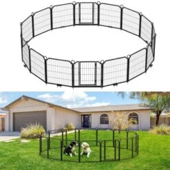 Dog Playpen For Yard, 24/32/40 Inch Metal Dog Fence 8/12/16 Panels For Large/Medium/Small Dogs Indoor & Outdoor 22 Dog Playpen For Yard, 24/32/40 Inch Metal Dog Fence 8/12/16 Panels For Large/Medium/Small Dogs Indoor & Outdoor -House Beautiful GUEST 5a93500a cb3d 4181 9b04 9f4547b59723