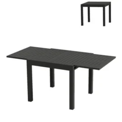 Expandable Patio Table For 4-6 Persons, Extentable Outdoor Dining Table Set 31.5”-63”