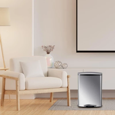 50L/13Gal Heavy Duty Hands-Free Stainless Steel Kitchen Trash Can, Commercial Rectangular Kitchen Waste Bin 10 50L/13Gal Heavy Duty Hands-Free Stainless Steel Kitchen Trash Can, Commercial Rectangular Kitchen Waste Bin - Image 8