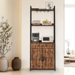 70.8" Industrial Bakers Rack With Drawer & Cabinet, 5-Tier Heavy Duty Microwave Stand, Freestanding Kitchen Storage Shelf 16 70.8" Industrial Bakers Rack With Drawer & Cabinet, 5-Tier Heavy Duty Microwave Stand, Freestanding Kitchen Storage Shelf -House Beautiful GUEST 5cdce963 d82f 43db bc41 5105d2fd1164