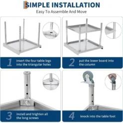 24x24x30 Inch Equipment Grill Stand Table Stainless Steel NSF Certified 400 Lbs Capacity With Adjustable Legs -House Beautiful GUEST 5cf7d433 6a93 48ce 9ead 65d1ab08ed2b