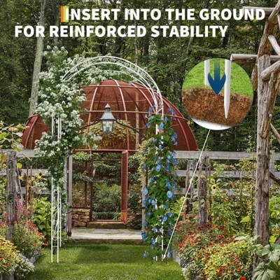 Metal Garden Arch, Outdoor Garden Arch Arbor Trellis For Climbing Plants, Wedding Arches For Ceremony 4 Metal Garden Arch, Outdoor Garden Arch Arbor Trellis For Climbing Plants, Wedding Arches For Ceremony - Image 2