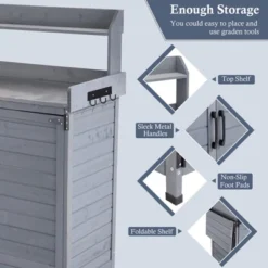 Garden Potting Bench Table, Outdoor Garden Horticultural Wooden Storage Cabinet, Solid Wood Planting Work Bench With Open Top 13 Garden Potting Bench Table, Outdoor Garden Horticultural Wooden Storage Cabinet, Solid Wood Planting Work Bench With Open Top -House Beautiful GUEST 5d4dc7ff d24a 494c 9e03 ab9e1965b198