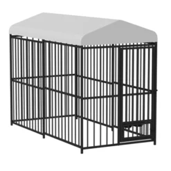 Large Outdoor Dog Kennel, Metal Dog Cage With Waterproof Roof, Rotating Feeding Bowl And Lock, For All Dog Breeds For Backyard 17 Large Outdoor Dog Kennel, Metal Dog Cage With Waterproof Roof, Rotating Feeding Bowl And Lock, For All Dog Breeds For Backyard -House Beautiful GUEST 5e25de71 2cfb 4fb2 81b3 b3e243a82414