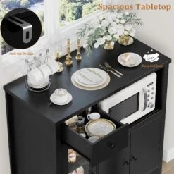 Kitchen Microwave Cabinets With Storage, Buffet Cabinet Sideboard With 3 Doors,1 Drawer And Adjustable Shelves, Pantry Storage Cabinet For Kitchen 14 Kitchen Microwave Cabinets With Storage, Buffet Cabinet Sideboard With 3 Doors,1 Drawer And Adjustable Shelves, Pantry Storage Cabinet For Kitchen -House Beautiful GUEST 5f3ab185 8959 49cf bfdf ffdbade072c5