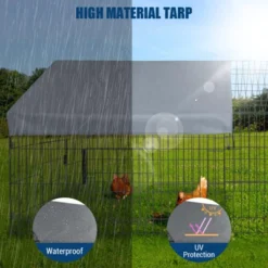 Large Metal Chicken Coop For 10 Chickens,Heavy Duty Reinforced Wire Mesh Run W/Waterproof & Anti-UV Cover,Secure Lock For Chickens/Ducks/Rabbit 10 Large Metal Chicken Coop For 10 Chickens,Heavy Duty Reinforced Wire Mesh Run W/Waterproof & Anti-UV Cover,Secure Lock For Chickens/Ducks/Rabbit -House Beautiful GUEST 5f5491b5 af2b 4645 b641 9ecdf2e021c1