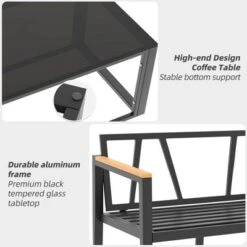 4 Piece Modern Outdoor Conversation Sets With 4 Inch Cushion & 5mm Tempered Glass Table -House Beautiful GUEST 5f80b12a d5fc 4876 a036 1e8c9a8d92bf