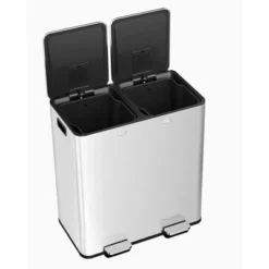 60L/16 Gal Kitchen Trash Can With Separate Lids,2×8 Gal Pedal Trash Bin -House Beautiful GUEST 5fe07774 2a88 4420 b267 89282fbb2e30 1