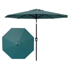 9Ft UV Resistant Patio Umbrella, 8 Sturdy Ribs Outdoor Table Umbrella With Easy Push Button Tilt, Market Umbrella For Pool, Yard & Garden 27 9Ft UV Resistant Patio Umbrella, 8 Sturdy Ribs Outdoor Table Umbrella With Easy Push Button Tilt, Market Umbrella For Pool, Yard & Garden -House Beautiful GUEST 6023d7ba 70c1 4194 9836 c6f102158f83