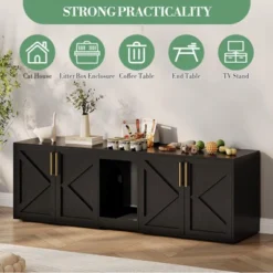 Modern Wooden Hidden Double Litter Box Enclosure Furniture With Soft Cushion ,Cat Washroom 12 Modern Wooden Hidden Double Litter Box Enclosure Furniture With Soft Cushion ,Cat Washroom -House Beautiful GUEST 6097e88f 5b1d 435e 8fbe 2b4b9ecd51ef